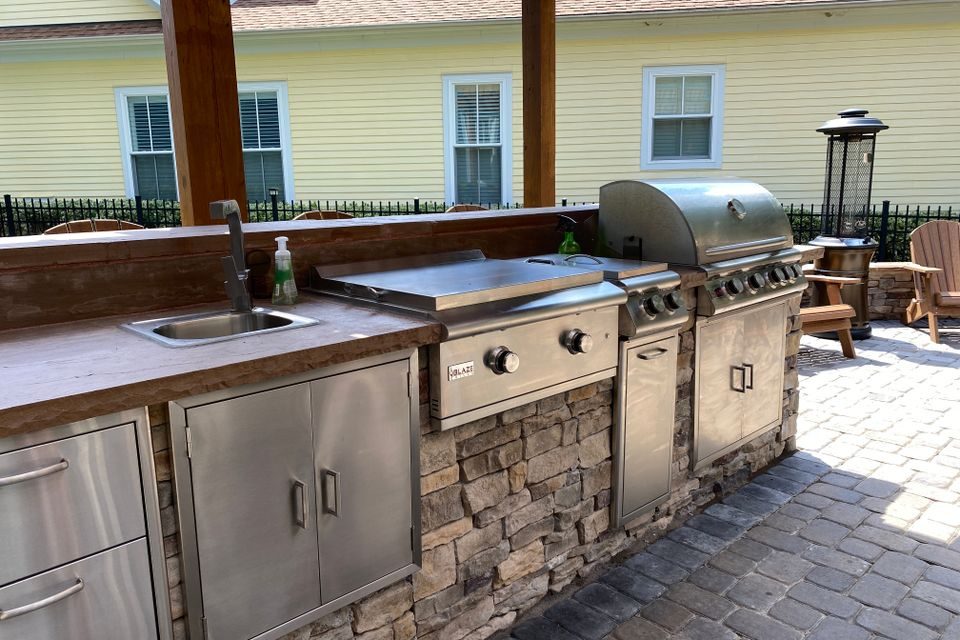 Hardscape project built by Lake Norman Hardscapes in the Lake Norman, NC area