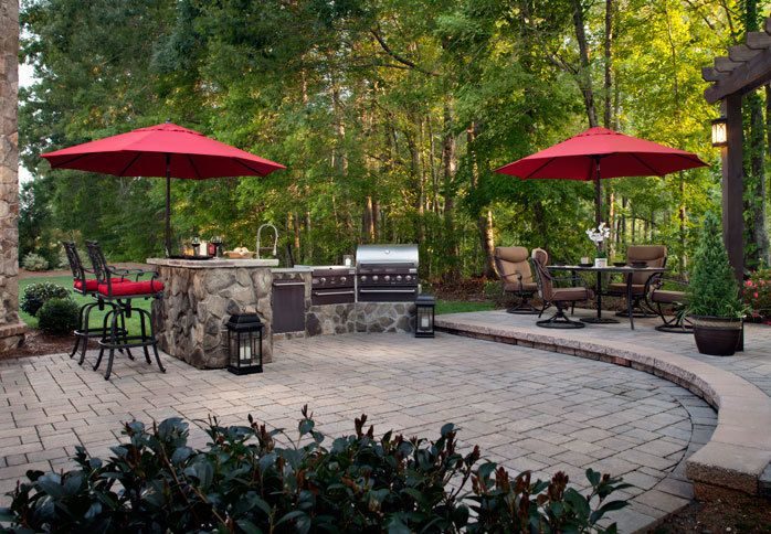 Hardscape project built by Lake Norman Hardscapes in the Lake Norman, NC area
