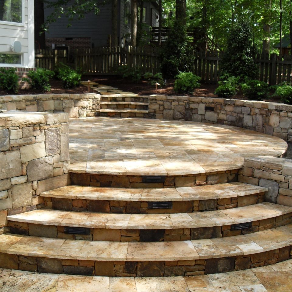 Hardscape project built by Lake Norman Hardscapes in the Lake Norman, NC area