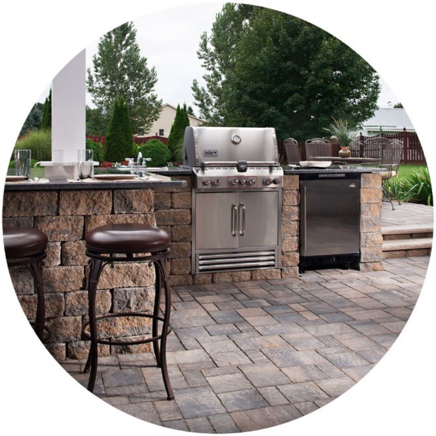 Hardscape project built by Lake Norman Hardscapes in the Lake Norman, NC area