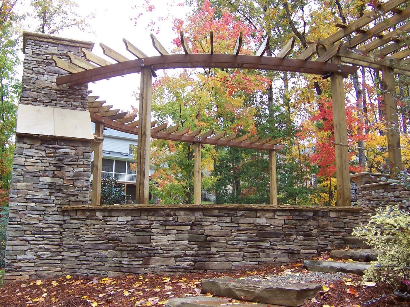 Hardscape project built by Lake Norman Hardscapes in the Lake Norman, NC area