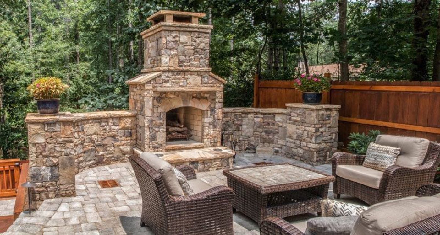 Hardscape project built by Lake Norman Hardscapes in the Lake Norman, NC area