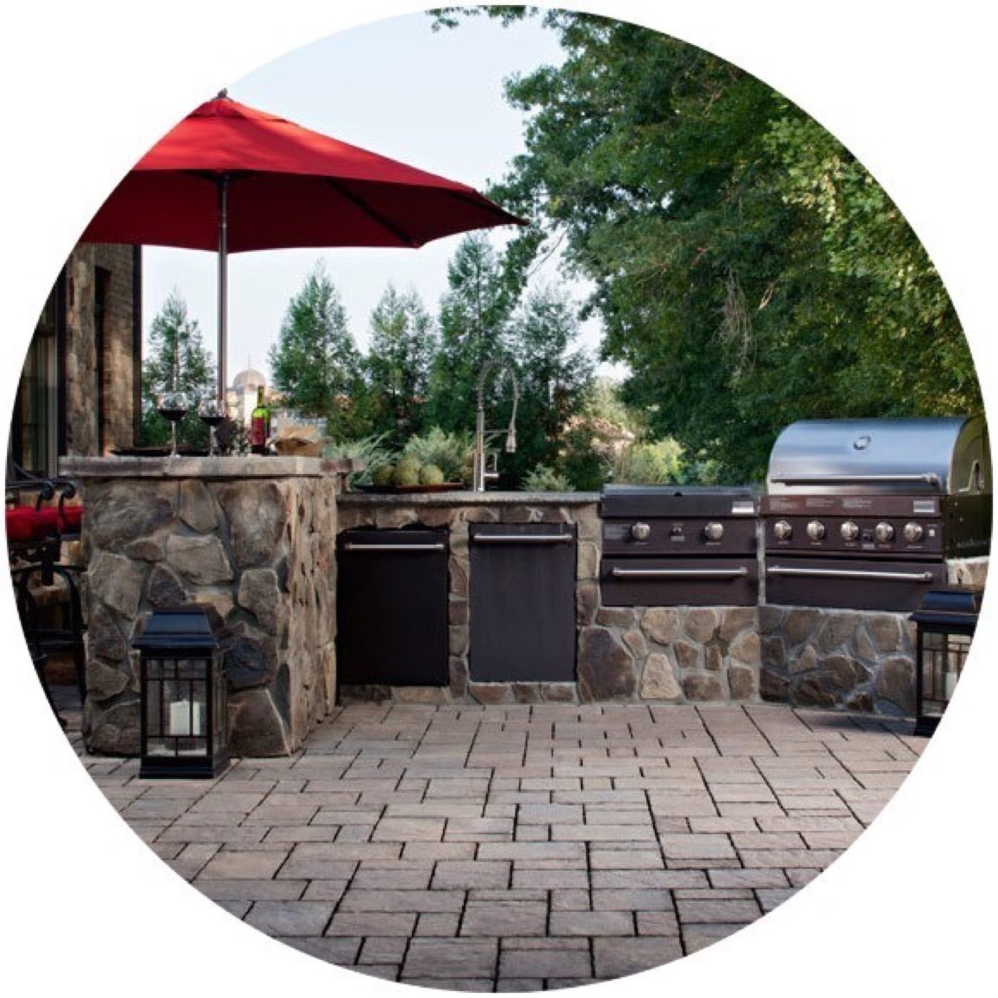Hardscape project built by Lake Norman Hardscapes in the Lake Norman, NC area