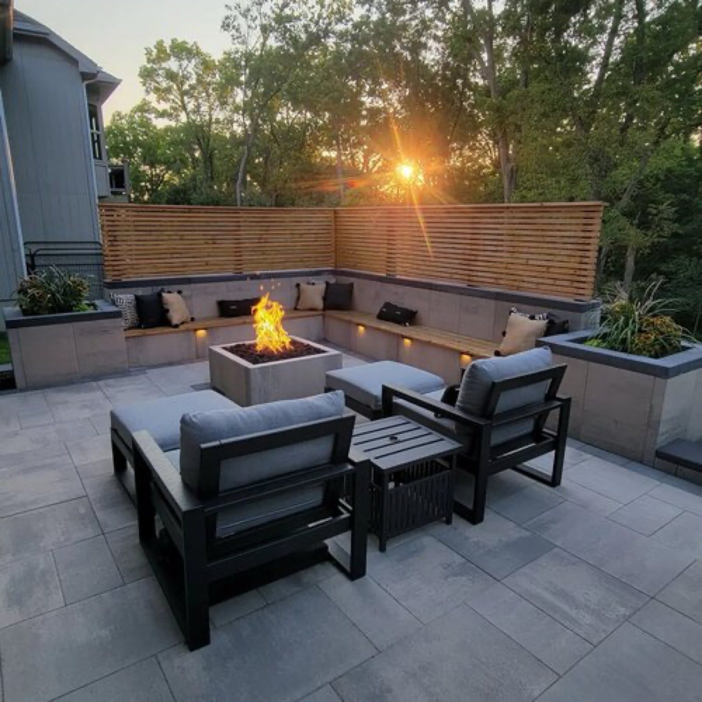 Paver patio built by Lake Norman Hardscapes in the Lake Norman, NC area