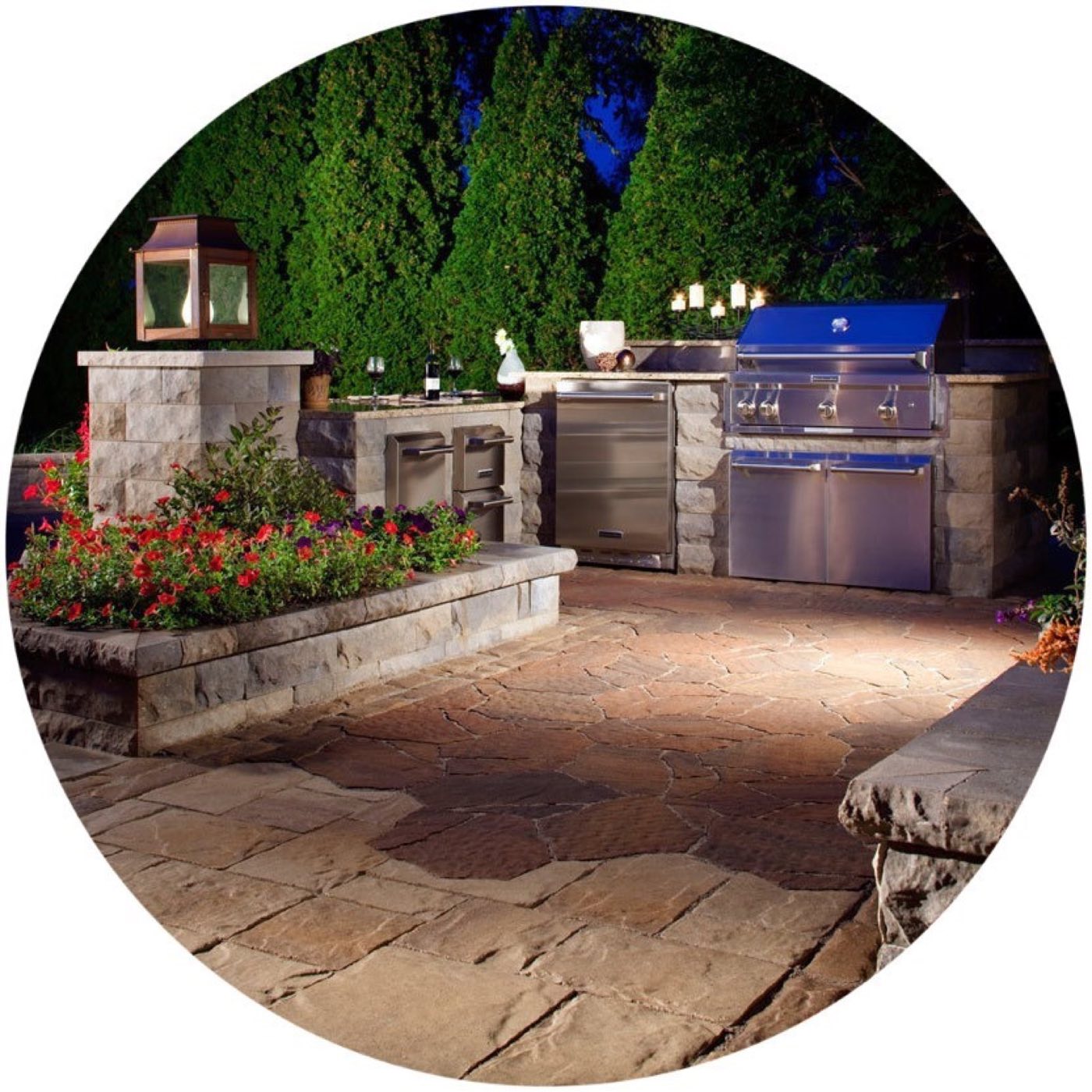 Hardscape project built by Lake Norman Hardscapes in the Lake Norman, NC area