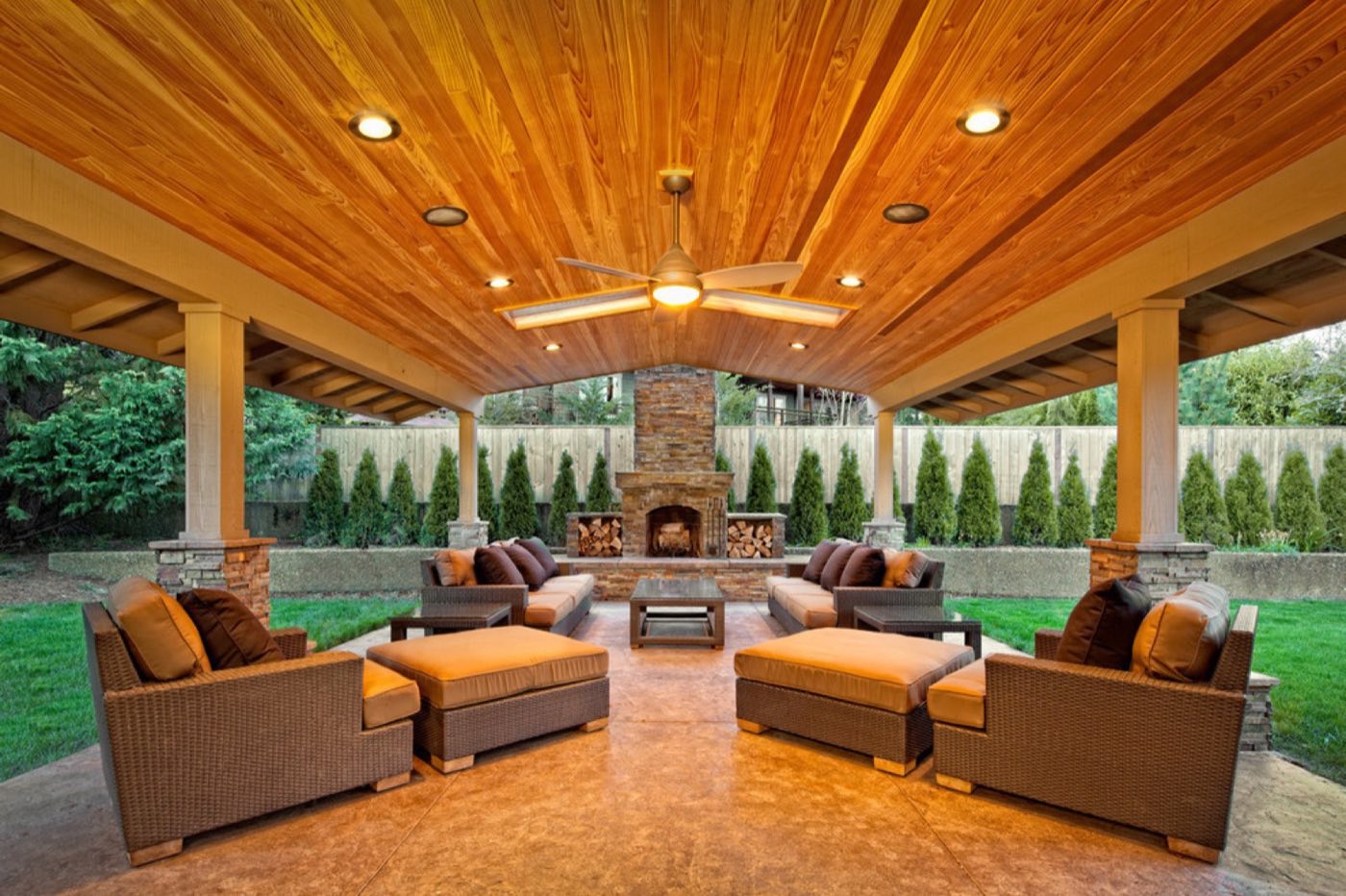 Outdoor structure built by Lake Norman Hardscapes in the Lake Norman, NC area