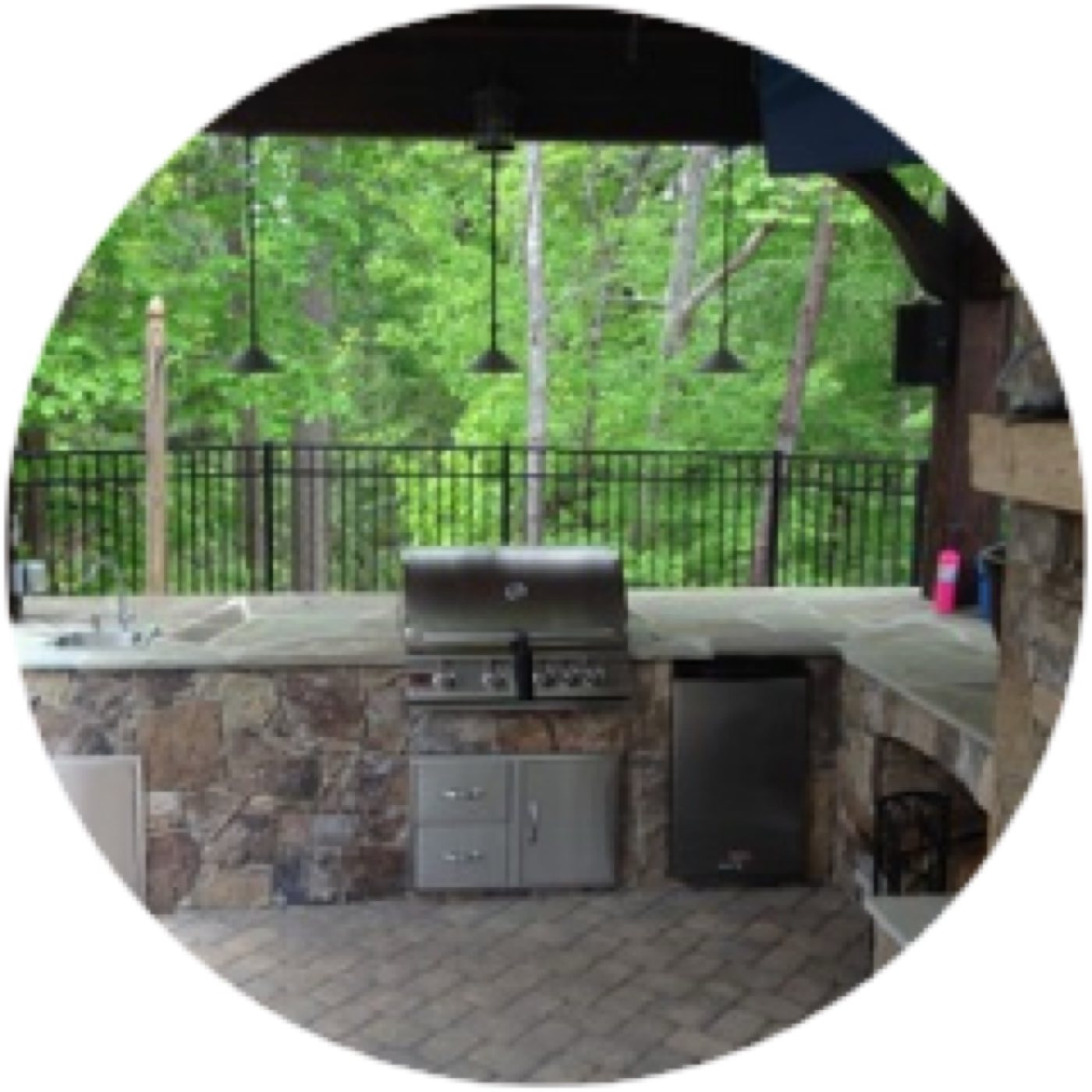 Hardscape project built by Lake Norman Hardscapes in the Lake Norman, NC area
