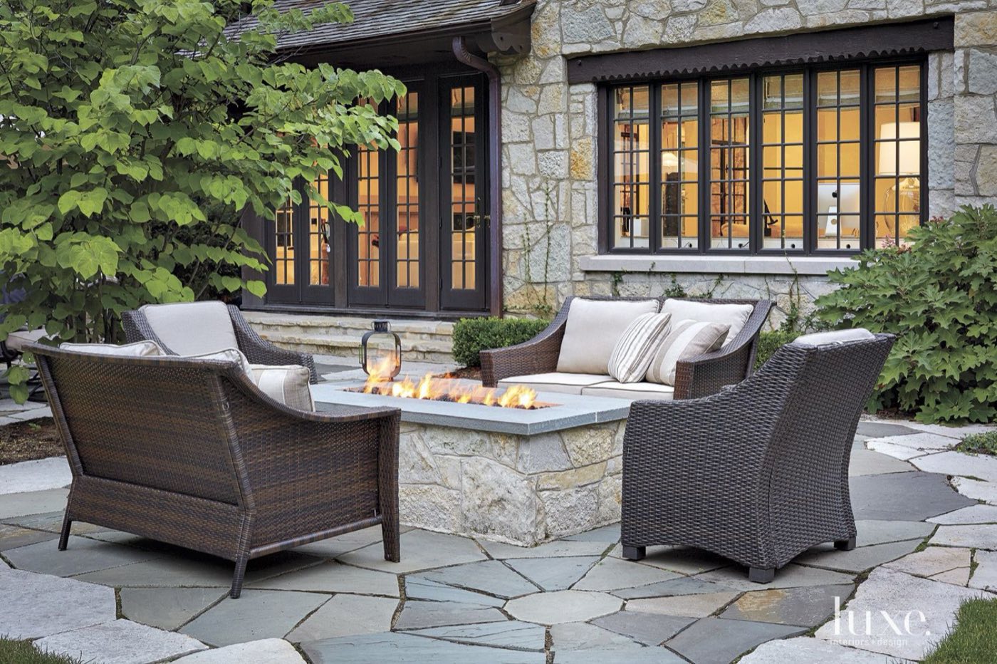 Fire feature built by Lake Norman Hardscapes in the Lake Norman, NC area
