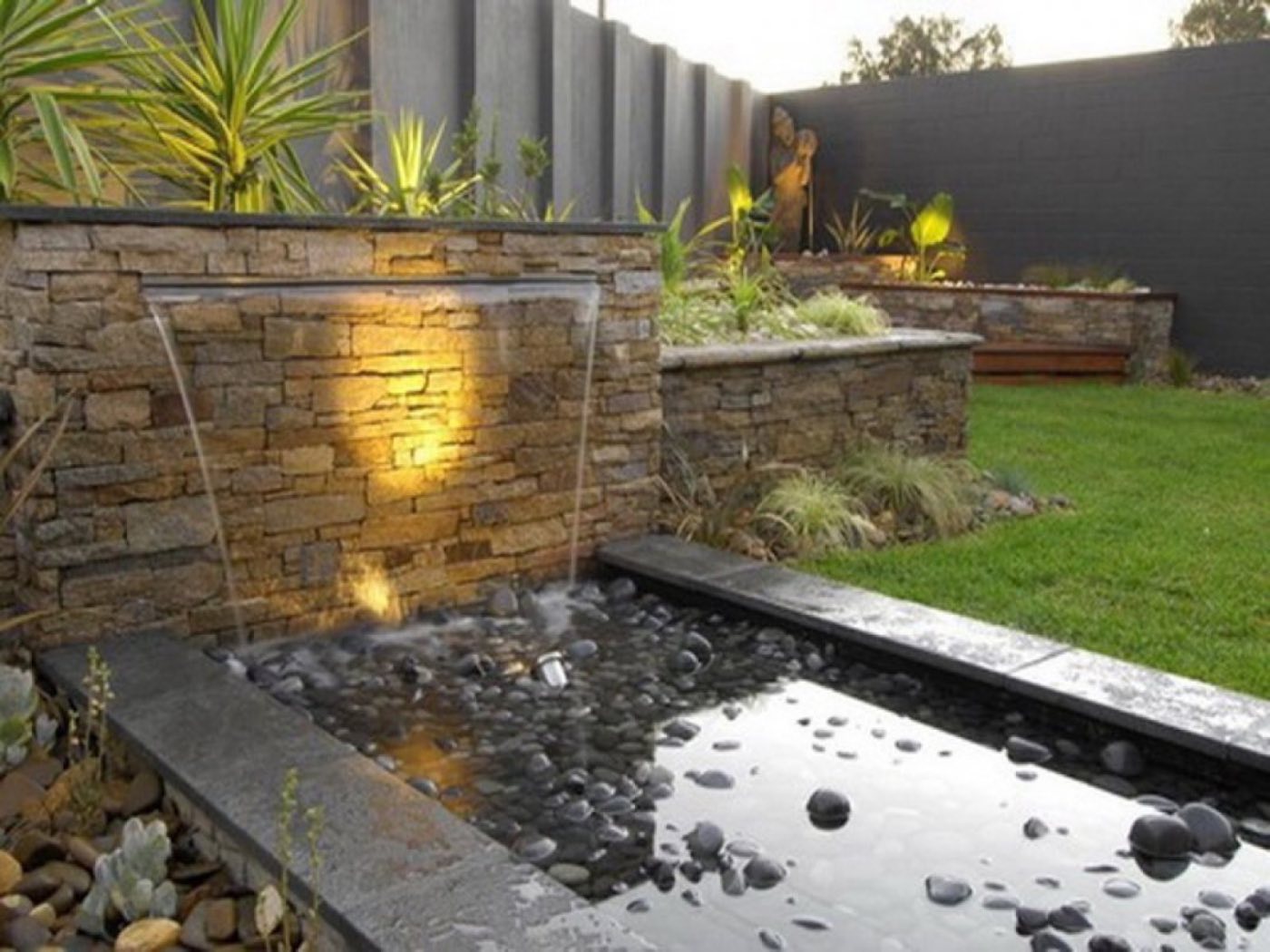 Water feature built by Lake Norman Hardscapes in the Lake Norman, NC area