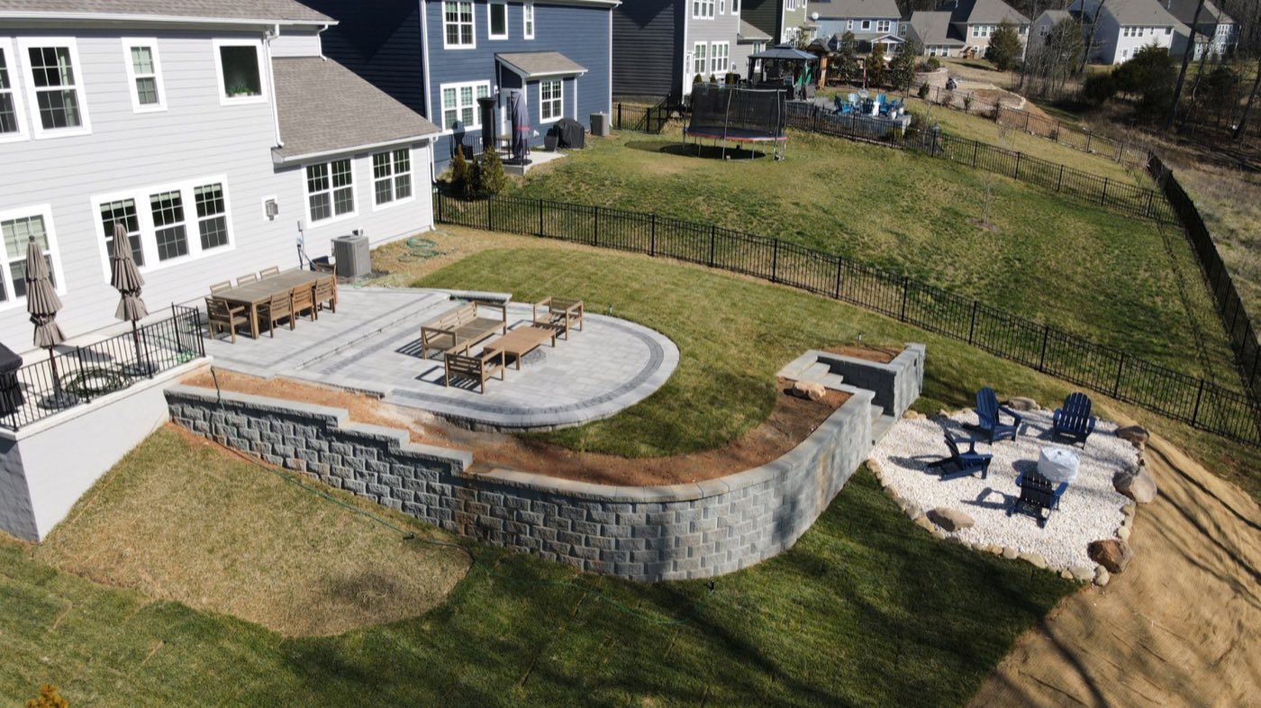 Hardscape project built by Lake Norman Hardscapes in the Lake Norman, NC area