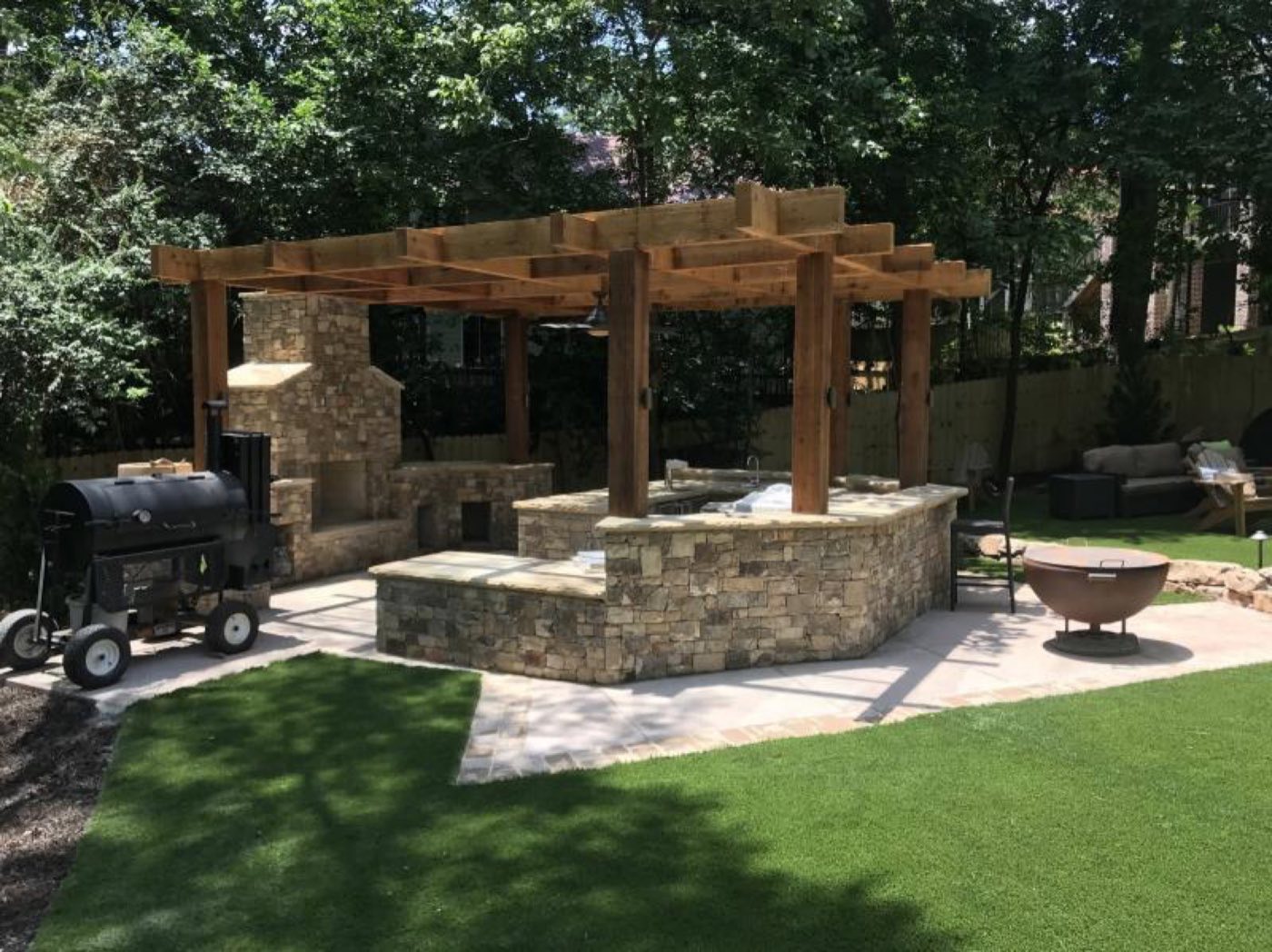 Hardscape project built by Lake Norman Hardscapes in the Lake Norman, NC area