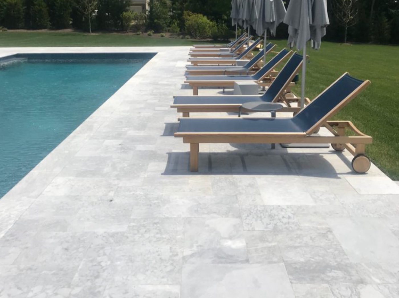 Outdoor marble tile built by Lake Norman Hardscapes in the Lake Norman, NC area
