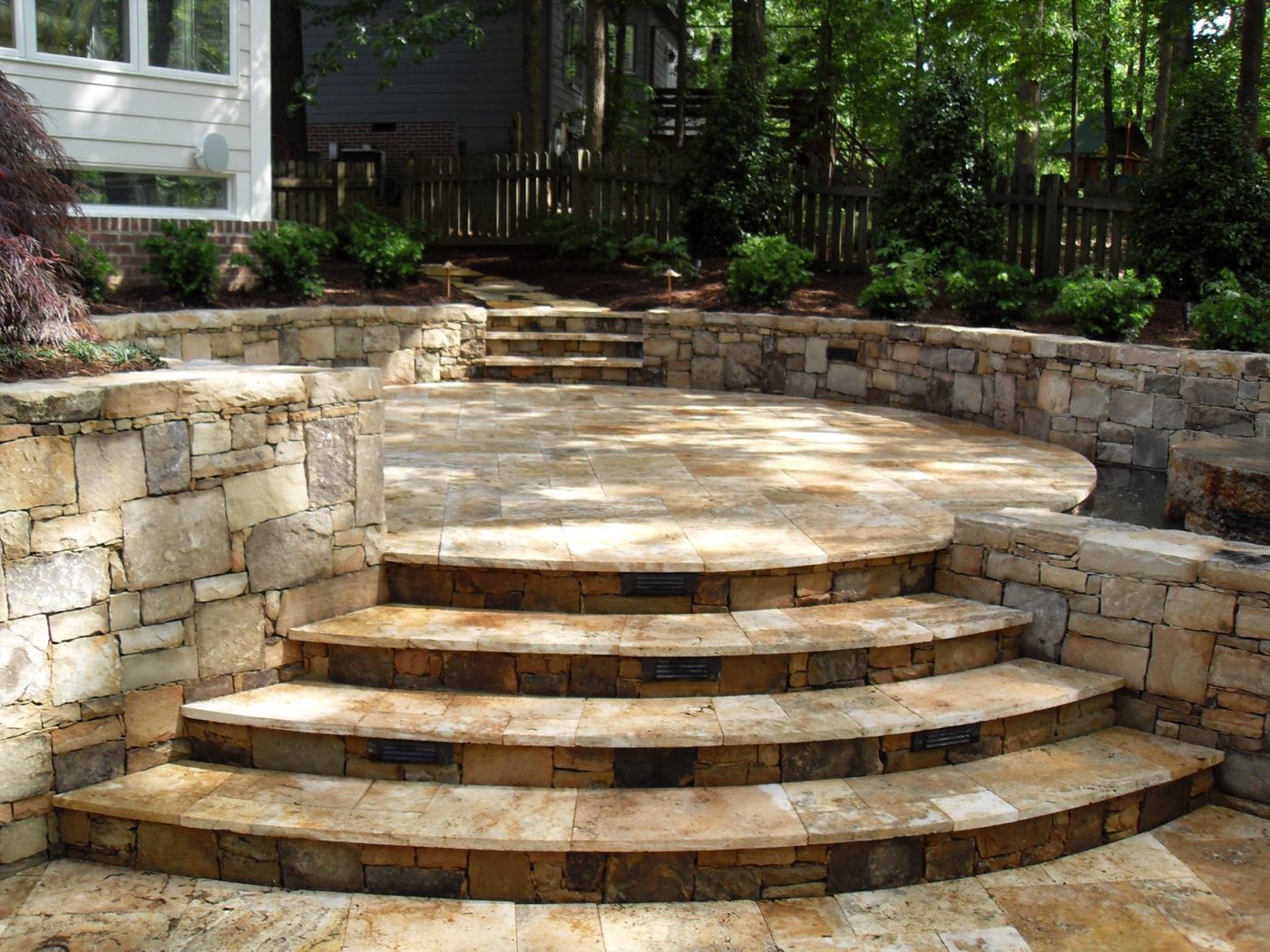 Hardscape project built by Lake Norman Hardscapes in the Lake Norman, NC area