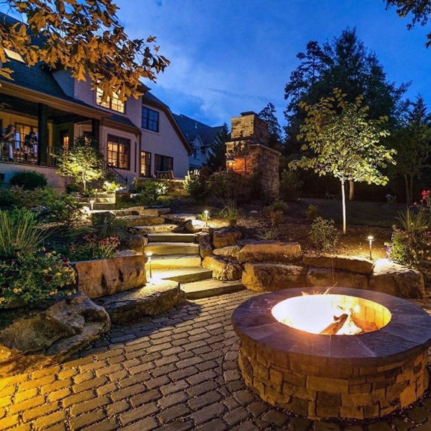 Flagstone patio built by Lake Norman Hardscapes in the Lake Norman, NC area