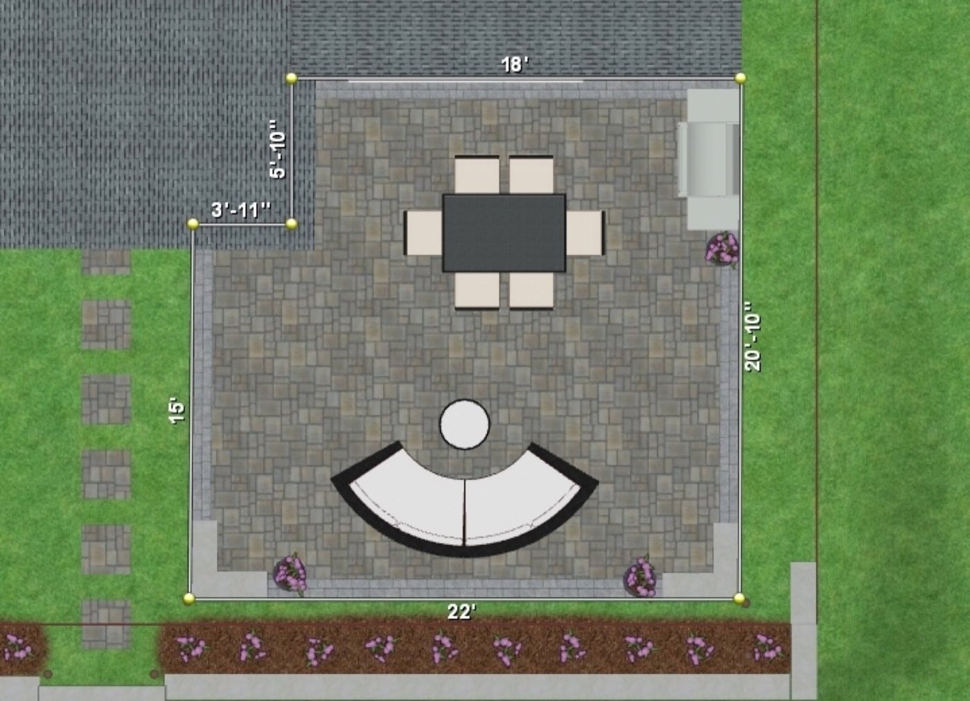 Paver Patios project by Lake Norman Hardscapes