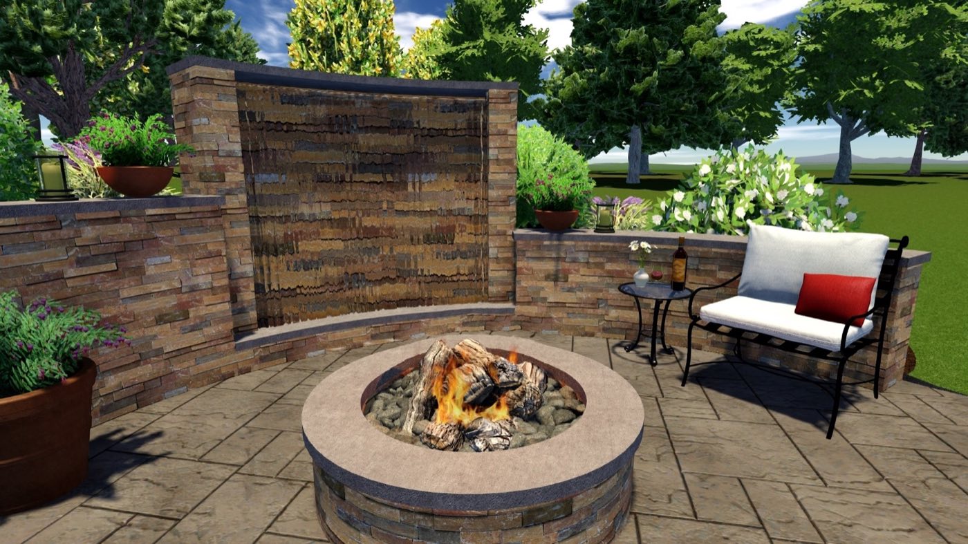 Water feature built by Lake Norman Hardscapes in the Lake Norman, NC area