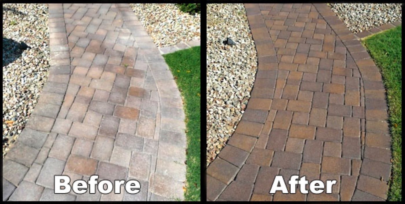 Paver clean & seal built by Lake Norman Hardscapes in the Lake Norman, NC area
