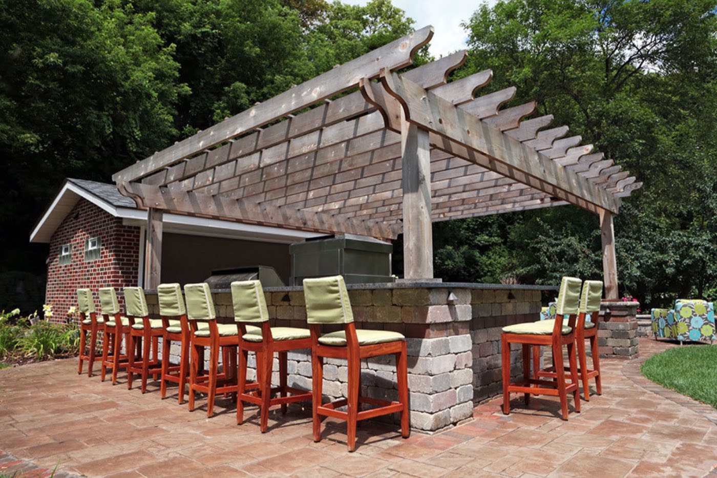 Outdoor structure built by Lake Norman Hardscapes in the Lake Norman, NC area