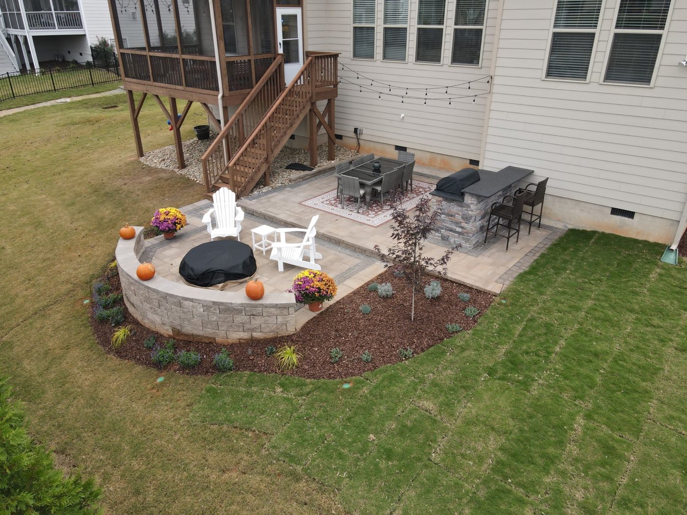 Hardscape project built by Lake Norman Hardscapes in the Lake Norman, NC area