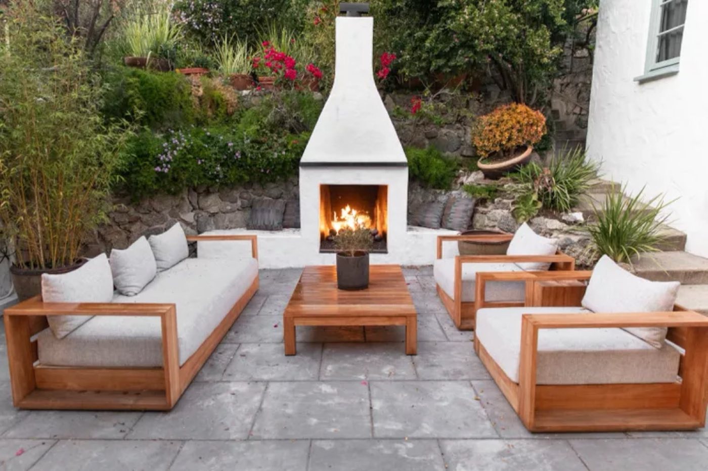 Fire feature built by Lake Norman Hardscapes in the Lake Norman, NC area